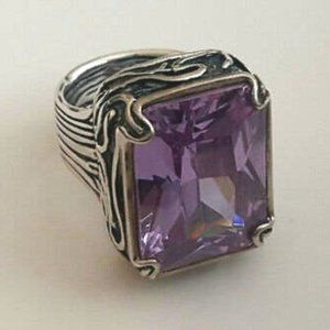 Silpada Lavender CZ Sterling Silver Ring 7